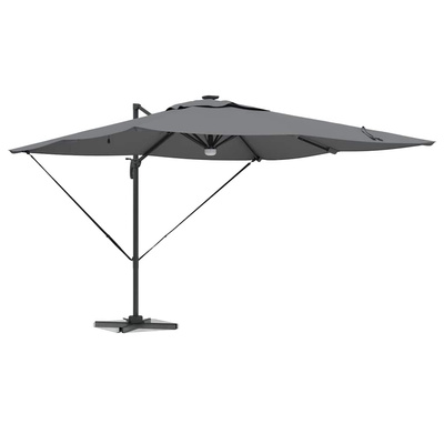 Parasol Roma Antracyt 286 x 284 x 270 cm Aluminium i Poliester