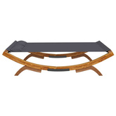 vidaXL Leżak, 165x188,5x46 cm, lite gięte drewno, antracytowy