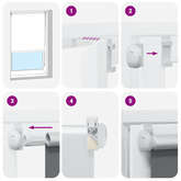 Roleta przeciwsłoneczna 100 x 230 cm biała