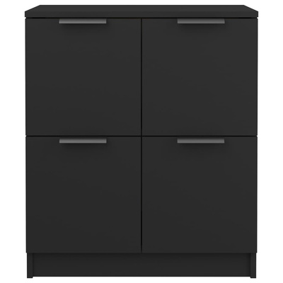 Szafka, czarna, 60x30x70 cm, materiał drewnopochodny