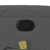 vidaXL Rozkładany fotel masujący, ciemnoszary, obity tkaniną