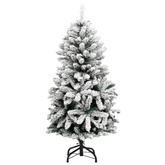 vidaXL Sztuczna choinka na zawiasach, 150 lampek LED i bombki, 120 cm wariant 4
