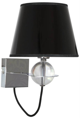 Lampa ścienna kinkiet 1X40W E14 czarny złoty środek TESORO 21-29508