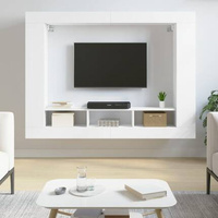 Szafka pod TV, biała, 152x22x113 cm, materiał drewnopochodny vidaXL
