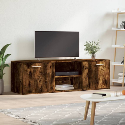 vidaXL Szafka pod TV, przydymiony dąb, 120x34x37 cm