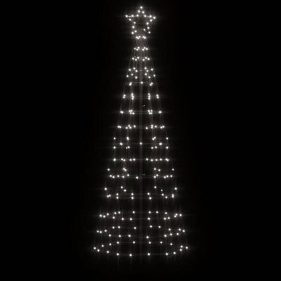 vidaXL Choinka z lampek, z kołkami, 220 zimnych białych LED, 180 cm