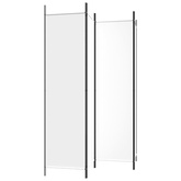 Parawan 4-panelowy, biały, 200x200 cm, tkanina