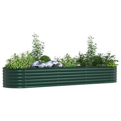 Podniesiony grządka Zielony 320 x 80 x 44 cm Stal