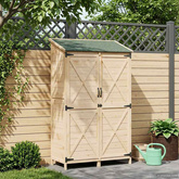 Shed ogrodowy naturalny 106 x 56 x 176,5 cm Drewno Świerkowe