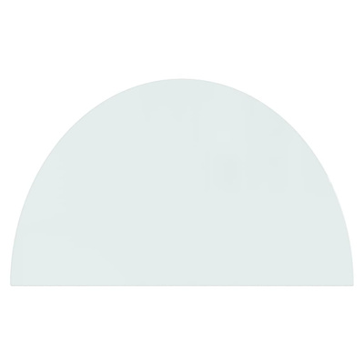 Panel kominkowy, szklany, półokrągły, 1000x600 mm