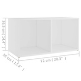 vidaXL Szafka pod TV, biała, 72x35x36,5 cm, materiał drewnopochodny