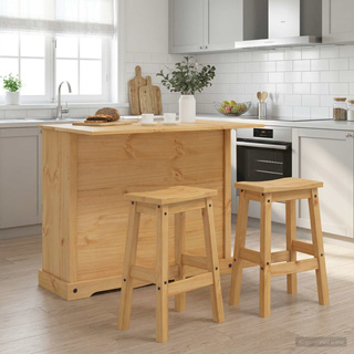 Zestaw wysp kuchennych 3 szt. Wosk miodowy 112 x 70 x 91,5 cm