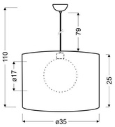 Lampa sufitowa wisząca 1X60W E27 srebrny CHICAGO 31-24916