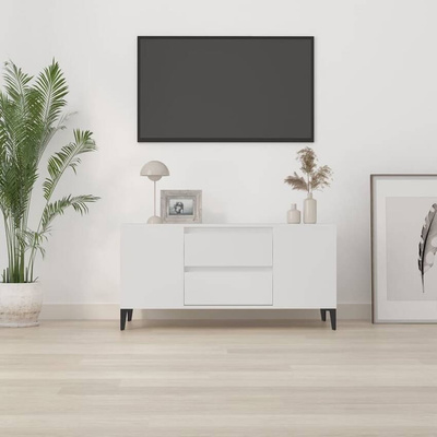 Szafka pod TV, biała, 102x44,5x50 cm, materiał drewnopochodny vidaXL