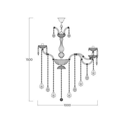 17801/10+5-GLD CHATEAU LAMPA WISZĄCA ZŁOTA/GOLD