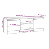 vidaXL Szafka pod TV, z drzwiczkami, czarna, 102x30x36 cm