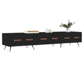 Szafka pod TV, czarna, 150x36x30 cm, materiał drewnopochodny vidaXL