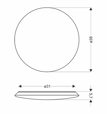Plafon LED biały 28W 4000K Mega 13-75130