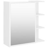 Szafka z lustrem, biała 62,5x20,5x64 cm materiał drewnopochodny