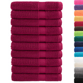 Ręczniki premium, SOLUND 10 szt., bordowe, 100x200 cm, 600 g/m?