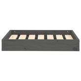 vidaXL Legowisko dla psa, szare, 61,5x49x9 cm, lite drewno sosnowe