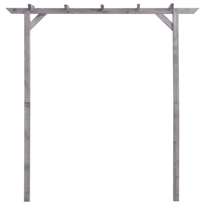Pergola ogrodowa, szara, 200x40x205 cm, impregnowana sosna