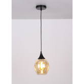 Lampa wisząca szklana czarno/brązowa Aspa 31-00583