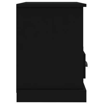 vidaXL Szafka pod TV, czarna, 80x35x50 cm, materiał drewnopochodny