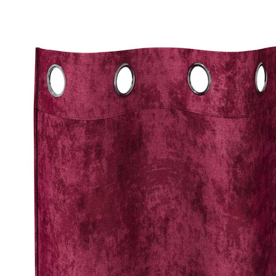 Zasłony z weluru 2 pcs Czerwone wino 260 x 140 cm Aksamit