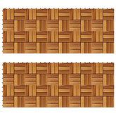 Płytka Tarasowa 20 pcs brązowy 30 x 30 cm Drewno Akacjowe