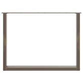 Nogi do stołu jadalnego w kształcie litery U 2 szt. Naturalna stal 100x(72-73) cm Stal