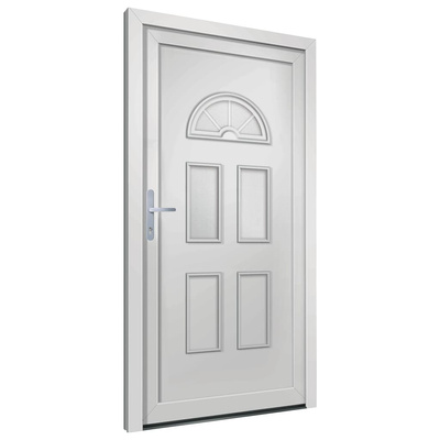 vidaXL Drzwi zewnętrzne, białe, 88x208 cm, PVC