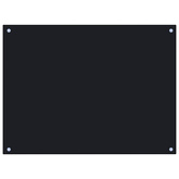 Panel ochronny do kuchni, czarny, 80x60 cm, szkło hartowane