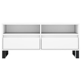 vidaXL Szafka pod TV, biała, 100x34,5x44,5 cm, materiał drewnopochodny model standard