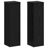 Stojak na rośliny 2 pcs Czarny Dąb 17 x 17 x 60 cm