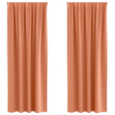 Firany blackout z kółkami 2 pcs terakota 225 x 140 cm Poliester