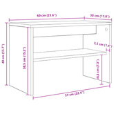 Szafka pod telewizor 60 x 30 x 40 cm Biały Drewno inżynieryjne