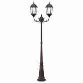 Lampa ogrodowa kolor bronzu 68 x 20 x 235 cm Aluminium i szkło