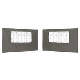 Ściana boczna namiotu na imprezy 2 pcs 400 x 195 cm antracytowy