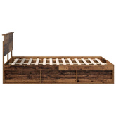 Ramka łóżka Stare drewno 135 x 190 cm Lite drewno sosnowe
