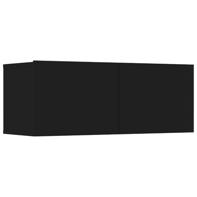vidaXL Szafki telewizyjne, 4 szt., Czarny, 80x30x30 cm