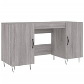 vidaXL Biurko, szary dąb sonoma, 140x50x75 cm, materiał drewnopochodny