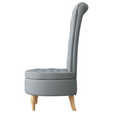 Fotel typu slipper Jasnoszary 56,5 x 70 x 110 cm tkanina