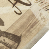 vidaXL Dywanik kuchenny z motywem kawy, brązowy, 45x150 cm, aksamit