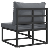 Meble Ogrodowe Metal Czarny i antracyt 70 x 71,5 x 71 cm