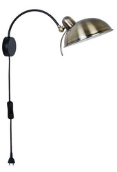 Lampa ścienna kinkiet candellux nora 21-53800 e14 patyna