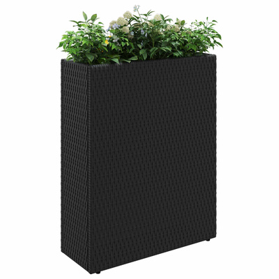 Wysoki Doniczka Czarny 55 x 22 x 70 cm polirattan