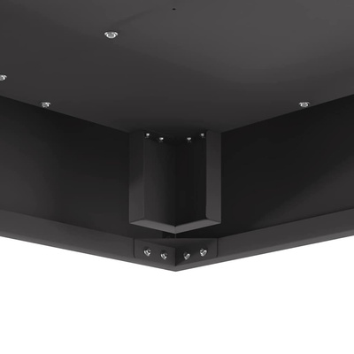 Kominek Czarny 60 x 60 x 30 cm Stal
