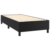 vidaXL Łóżko kontynentalne z materacem, czarne, ekoskóra 90x200 cm wariant 4