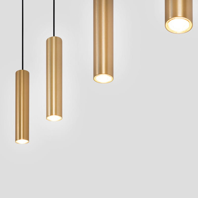 Lampa Wiszaca cztery złote tuby GU10 Abruzzo Trotti